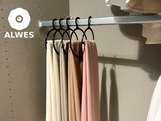 10’lu Eşarp & Şal Askısı Seti – Modern Dolap Düzeni ✨